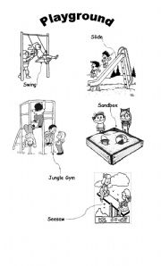 English Worksheet: at the play ground