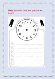 English worksheet: The time
