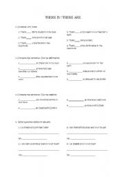 English Worksheet: THERE IS/THERE ARE