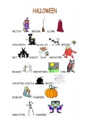 English Worksheet: halloween