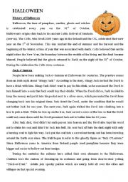 English Worksheet: Halloween