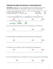 English worksheet: Timeline Chart