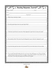 English Worksheet: read journal worksheet