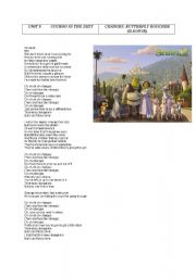 English Worksheet: shrek changes