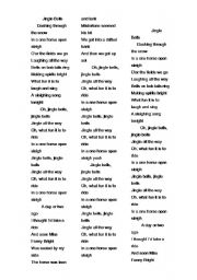 English worksheet: christmas song