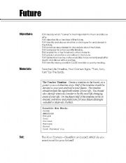 English Worksheet: Future and Reality Lesson Plan