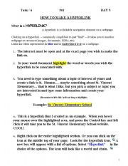 English Worksheet: Make a Hyperlink 