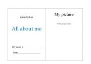 English worksheet: All about me