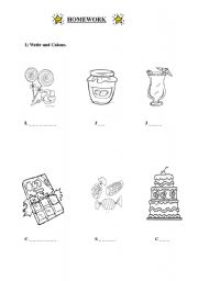 English worksheet: Food & Drinks