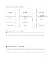 English Worksheet: Giving directions