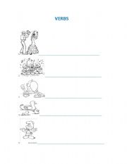 English worksheet: VERBS