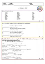 English Worksheet: EXAM