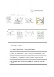 English Worksheet: environment elements