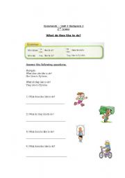English worksheet: Present Simple and Numbers