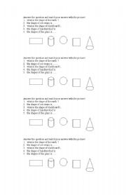 English Worksheet: shapes