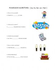 English worksheet: Possessive Adjectives