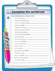 Compound sentences worksheets