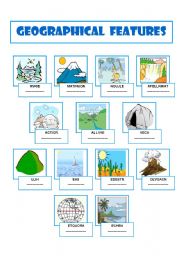 English Worksheet: Geographical Features