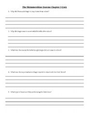 English worksheet: The Shimmershine Queens Chapter 3 Quiz
