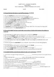 English Worksheet: Unit 6 quiz FCE GOLD PLUS