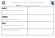 English worksheet: Find information on the internet- (New York) A chart  helping students to structure their information