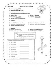 English Worksheet: was or were? handout