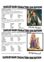 TANGLED MAIN CHARACTERS DESCRIPTION