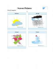 English Worksheet: Season pictures