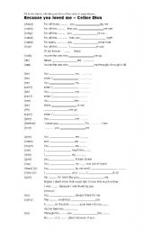 English Worksheet: The Song