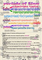 periods of time - ESL worksheet by LILIAAMALIA