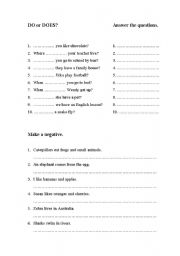 English worksheet: Question practice, word order