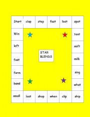 English worksheet: STAR BLENDS (3)