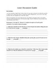 English Worksheet: Loser Discussion Guide