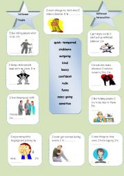 English Worksheet: Different People-Different Personalities