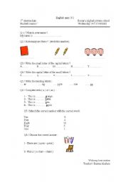 English Worksheet: grade 1 