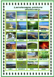 Landscape picture dictionary
