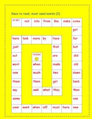 English Worksheet: MOST USED WORDS 