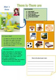 English Worksheet: mary`s room