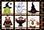 Halloween flashcards - only colour - 1st set