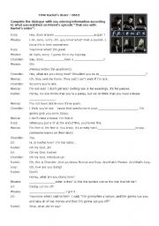 English Worksheet: Friends season 06 episode 13 TOW Rachels Siter