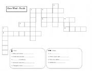 English Worksheet: crosswood puzzle