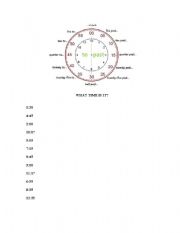 English Worksheet: WHAT TIME IS IT?