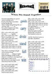 Nickelback When We Stay Together - Song
