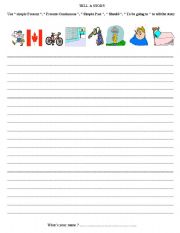 English Worksheet: Practice writing - tenses