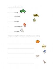 English worksheet: This or That