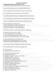 English Worksheet: pasive voice