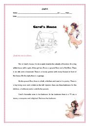 English Worksheet: Carols House