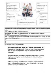 English worksheet: friends or lovers