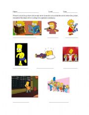 English worksheet: The simpsons continuous  