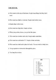 English worksheet: house